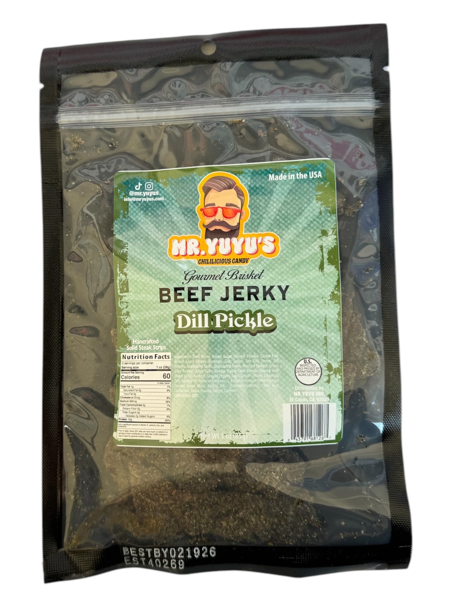 Mr. YuYu's Brisket Beef Jerky Dill Pickle