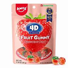 4D Amos Fruit Gummy Strawberry Burst