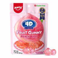 4D Amos Fruit Gummy Peach Burst