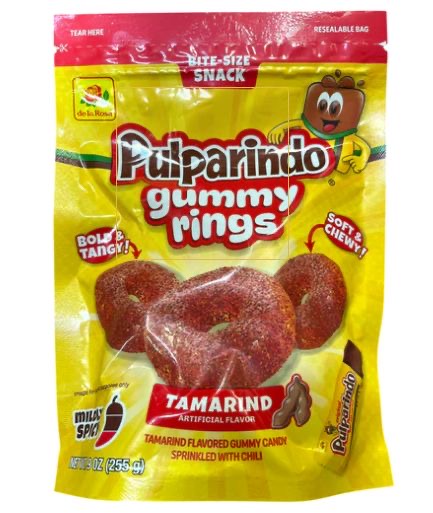De La Rosa Pulparindo Gummy Rings Tamarind