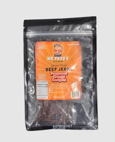 Mr. YuYu's Beef Brisket Peppered Orange Teriyaki Jerky
