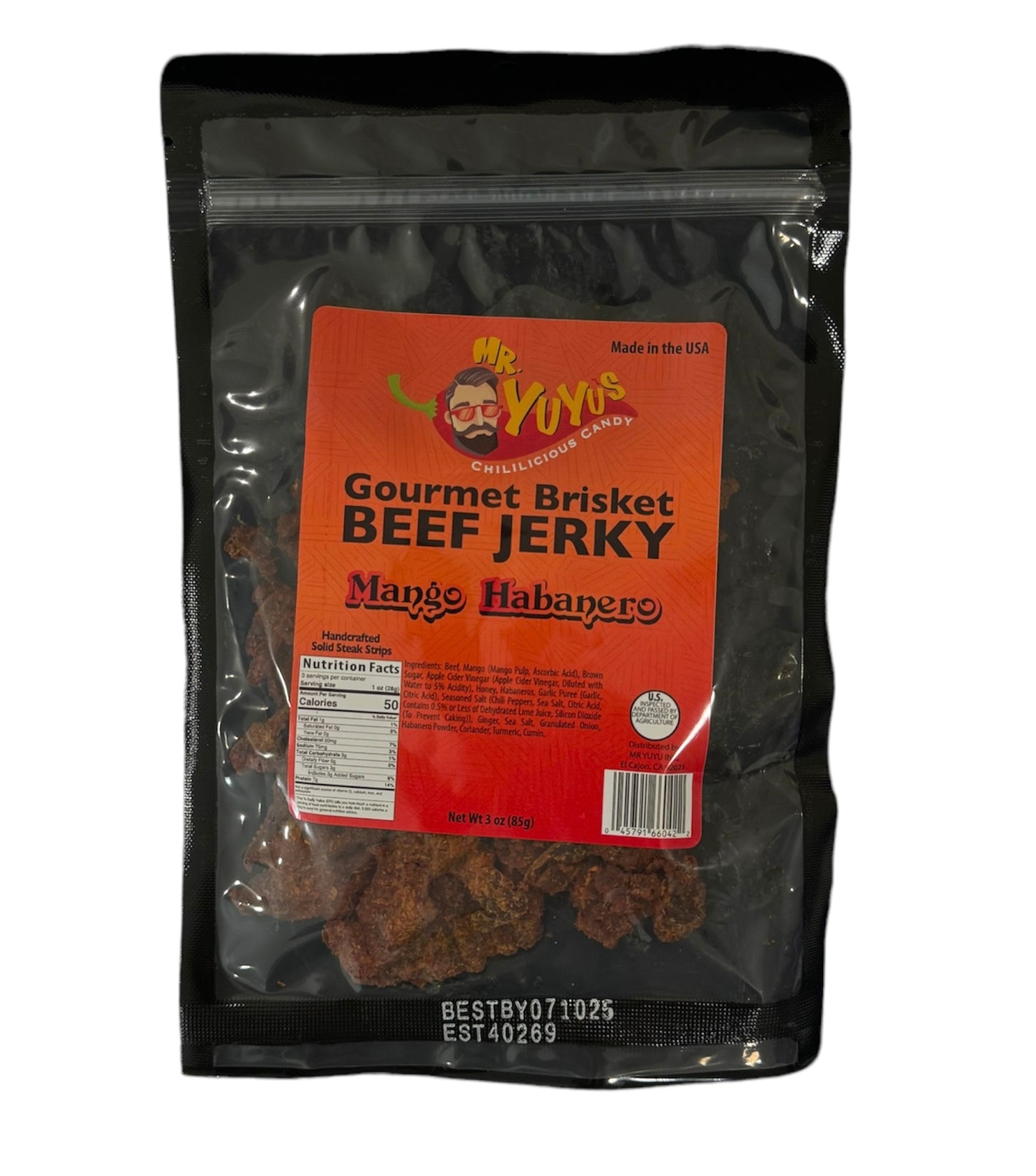 Mr. YuYu's Brisket Beef Jerky Mango Habanero