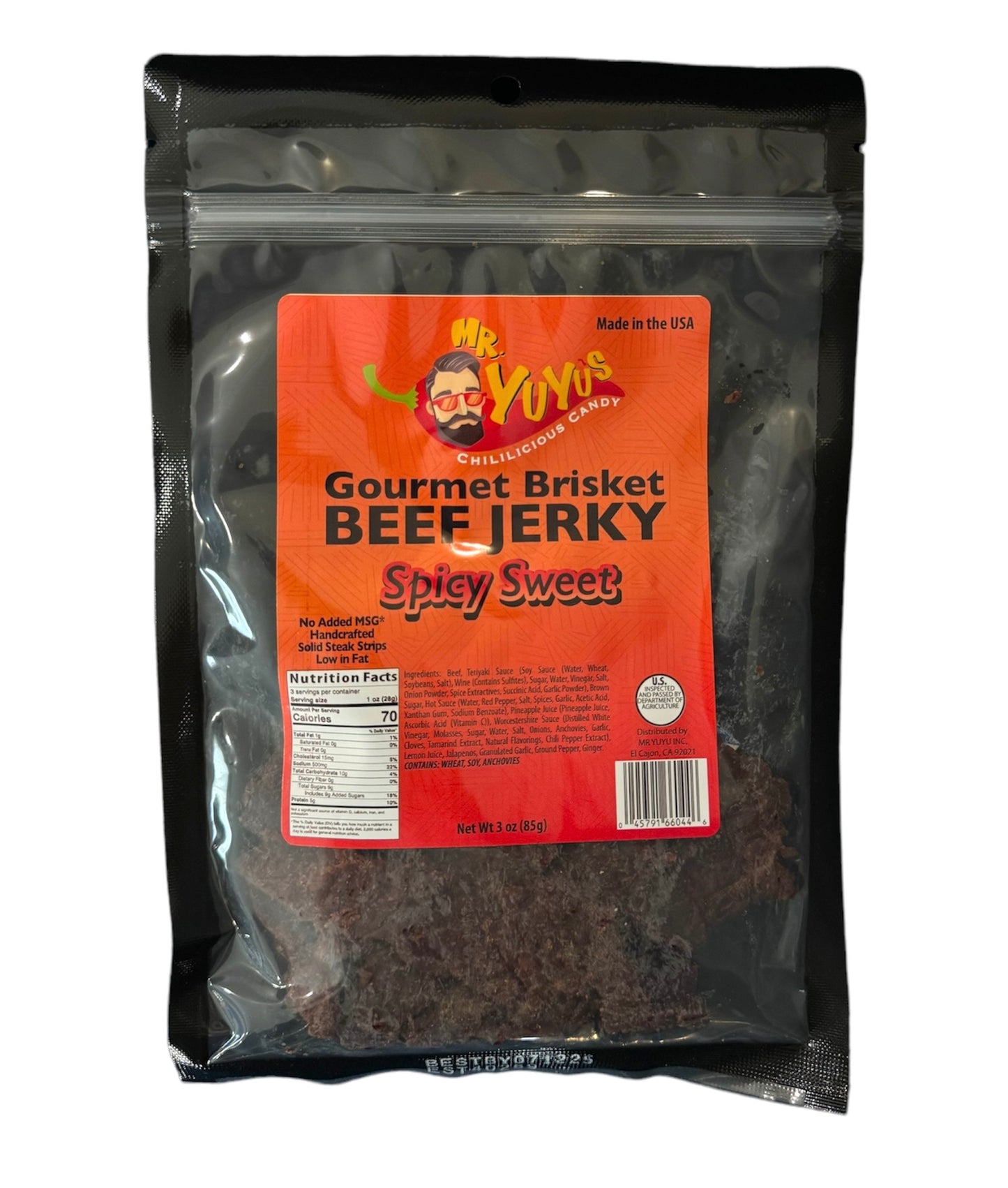 Mr. YuYu's Brisket Beef Jerky Spicy Sweet