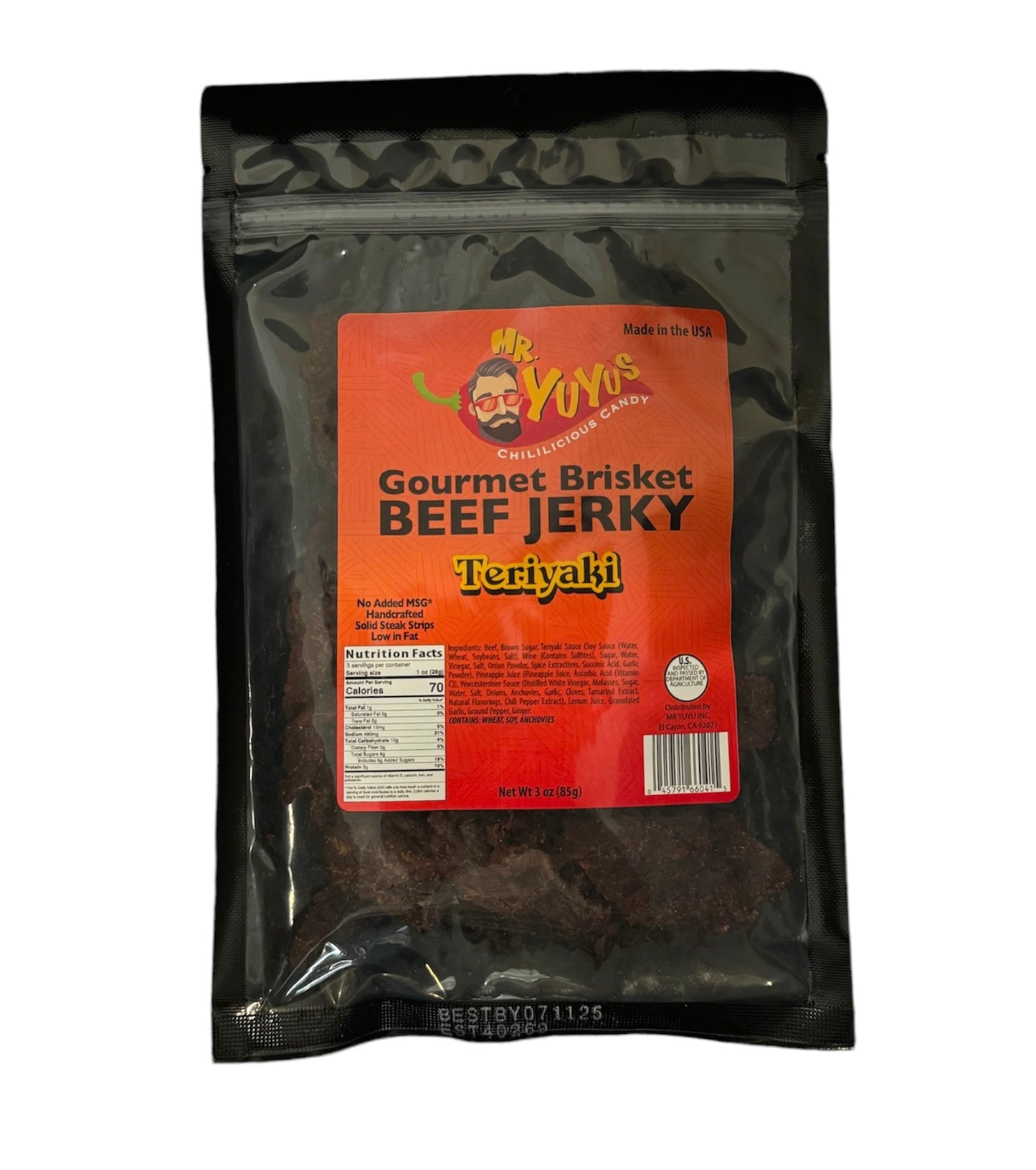 Mr. YuYu's Brisket Beef Jerky Teriyaki