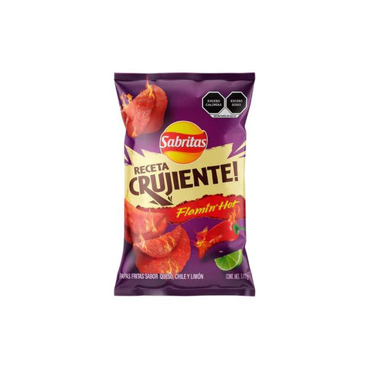 Mexican Sabritas Receta Crujiente Xtra Flamin Hot