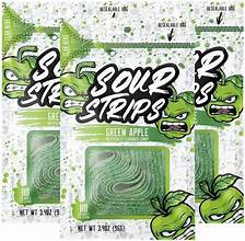 Exotic Sour Strips Green Apple