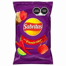 Exotic Sabritas Receta Crujiente Xtra Flamin Hot