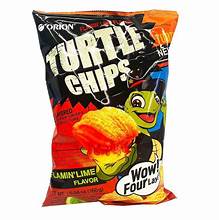 Orion Turtle Chips Flamin Lime Flavor