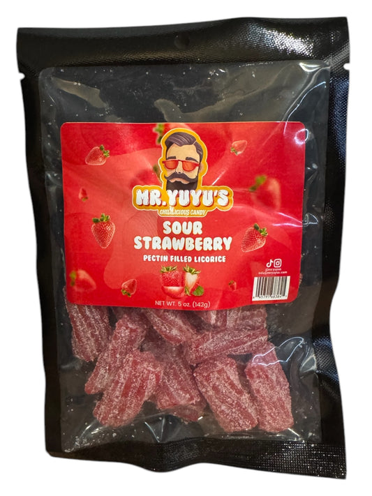 Mr. YuYu's Sour Strawberry Licorice 5oz