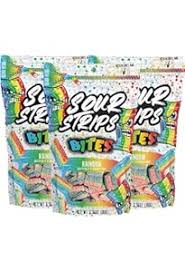 Exotic Sour Strips Rainbow Bites